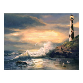 Cape Lookout Lighthouse North Carolina bei Sunset Fotodruck