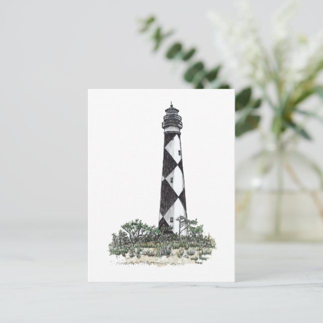 Cape Lookout Lighthouse Postkarte (Stehend Vorderseite)
