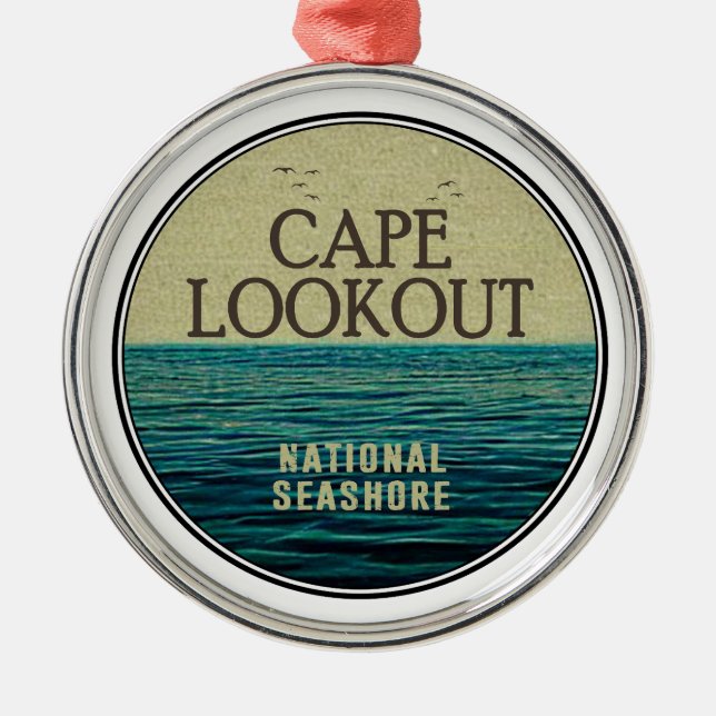 Cape Lookout National Seashore Birds Ornament Aus Metall (Vorne)