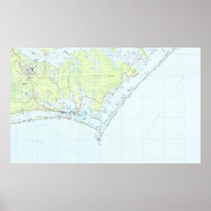 Cape Lookout National Seashore & Morehead City Kar Poster