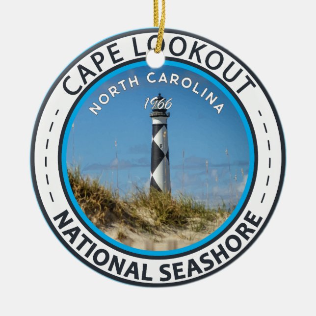 Cape Lookout National Seashore North Carolina Keramik Ornament (Vorne)