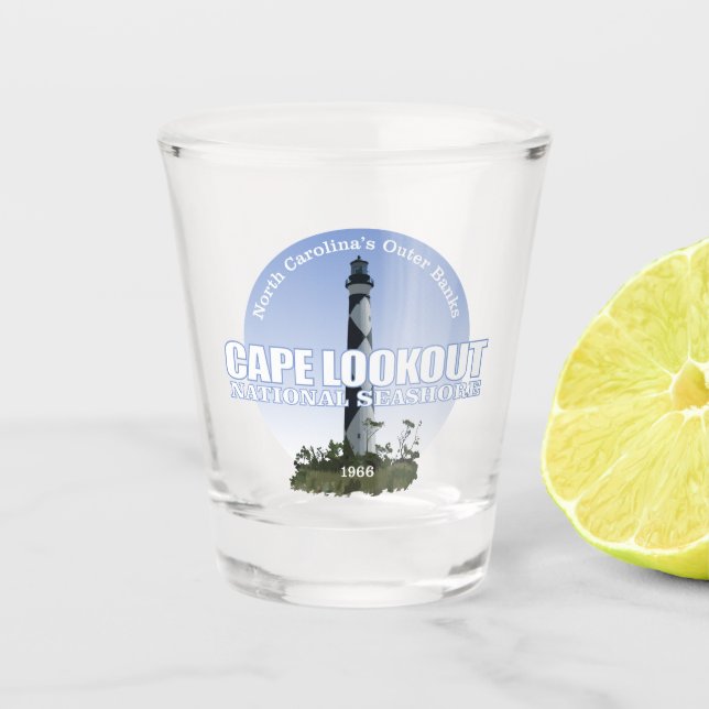 Cape Lookout National Seashore Schnapsglas (Vorderseite)