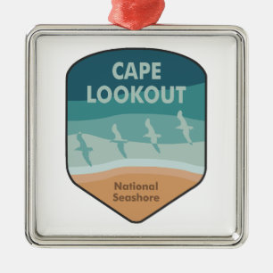 Cape Lookout National Seashore Seagulas Ornament Aus Metall
