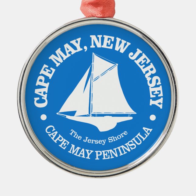 Cape May (Abseilbahn) Ornament Aus Metall (Vorne)