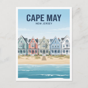 Cape May Beachfront Victorian Cottages New Jersey Postkarte