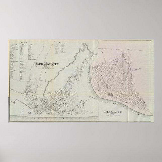 Cape May City and Sea Grove, New Jersey Poster (Vorne)