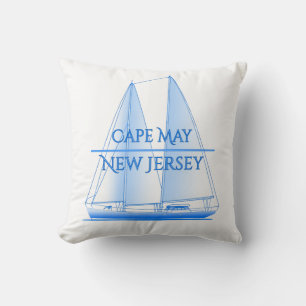 Cape May Coastal Nautical Sailing Sailor Kissen