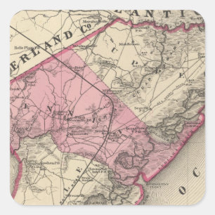Cape May County, NJ Quadratischer Aufkleber