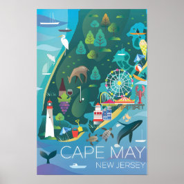 Cape May Kartenprint Poster