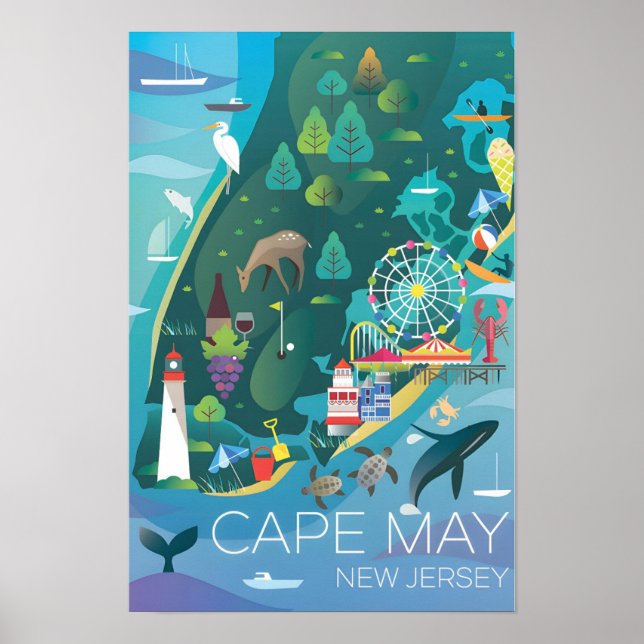 Cape May Kartenprint Poster (Vorne)