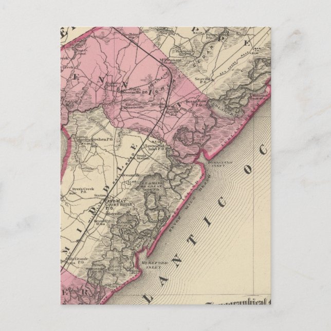 Cape May Landkreis, NJ Postkarte (Vorderseite)