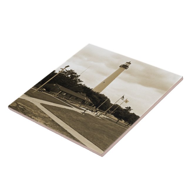 Cape May Leuchtturm Fliese (Seite)