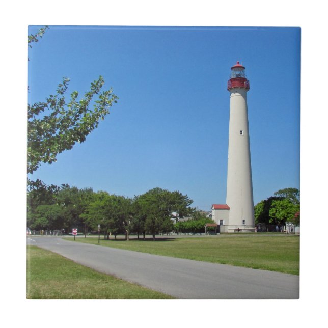 Cape May Leuchtturm Fliese (Vorderseite)