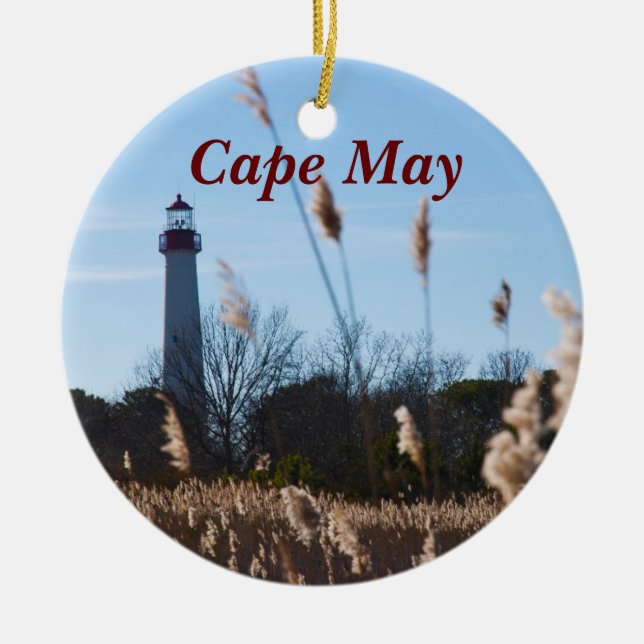 Cape May Leuchtturm Keramik Ornament (Vorne)