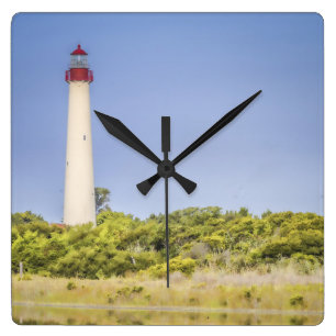 Cape May Lighthouse Clock Quadratische Wanduhr