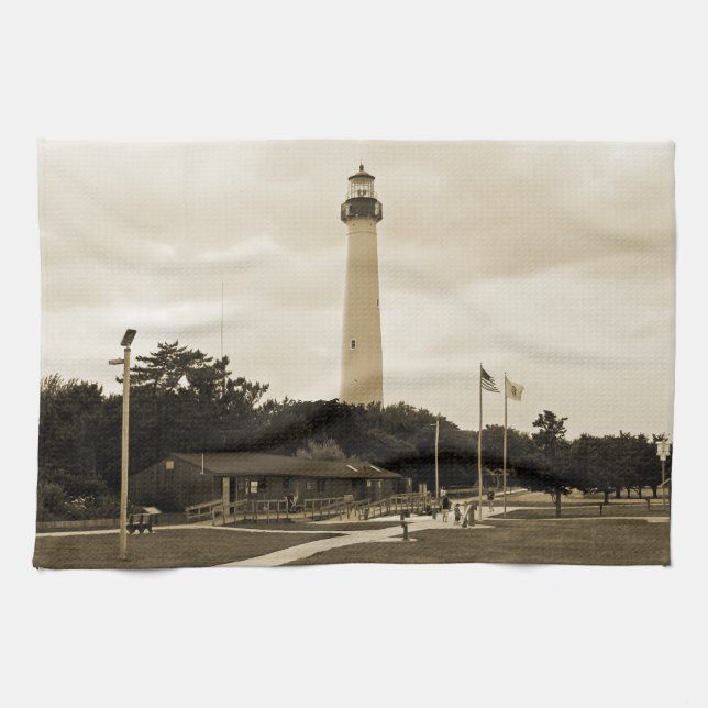 Cape May Lighthouse Handtuch (Horizontal)
