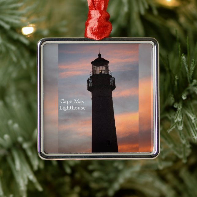 Cape May Lighthouse Ornament Aus Metall (Baum)