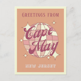 Cape May New Jersey Disco Retro Vintage Postkarte