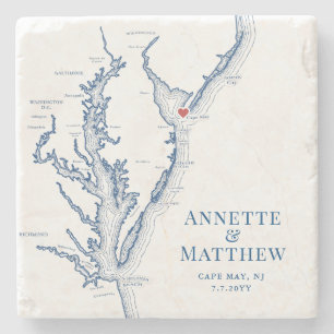 Cape May New Jersey Hochzeit in Urlaubsort Gefalle Steinuntersetzer