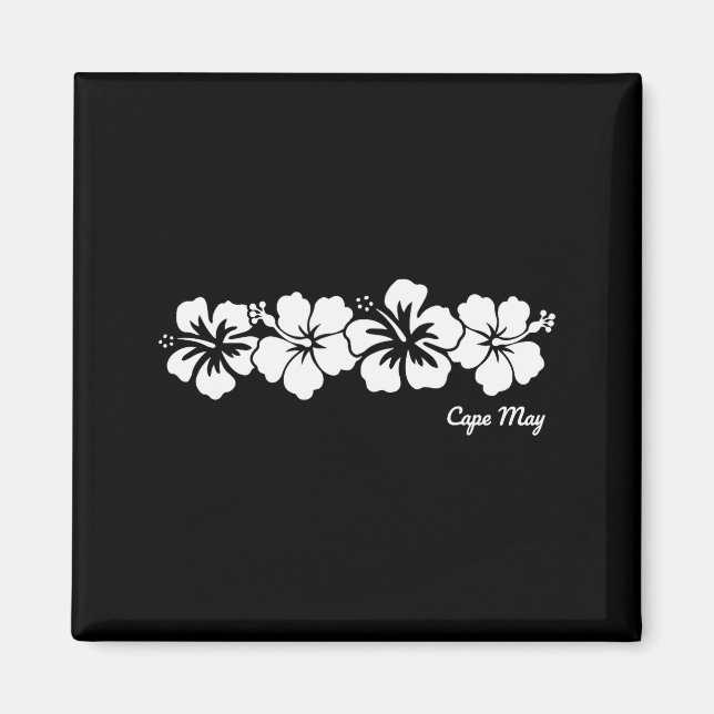Cape May New Jersey Nj Hibiscus Flower Souvenir Me Magnet (Vorne)