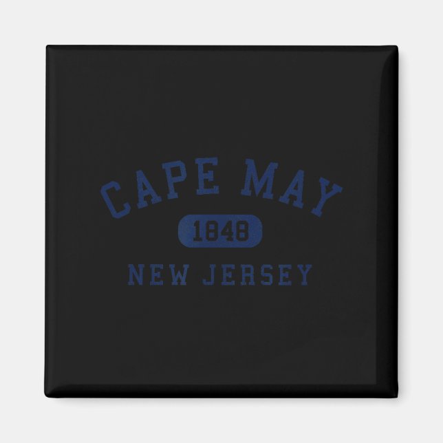Cape May New Jersey Nj Varsity Arched Text Mens Wo Magnet (Vorne)