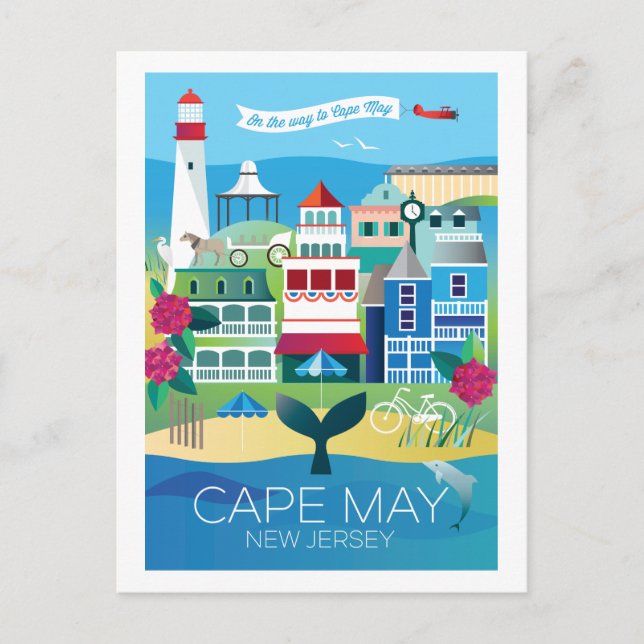 Cape May, New Jersey Postcard Postkarte (Vorderseite)
