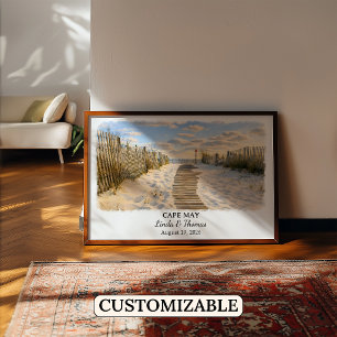 Cape May New Jersey Poster, Aquarell, Maßgeschneid Poster