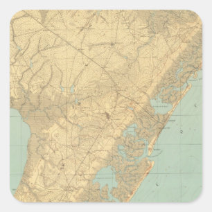 Cape May, New-Jersey Quadratischer Aufkleber