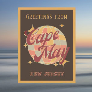 Cape May New Jersey Retro Vintage Party Postkarte