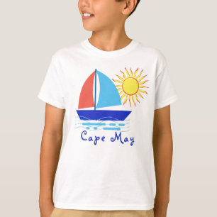 Cape May New Jersey Sailboat and Sunshine Vacation T-Shirt