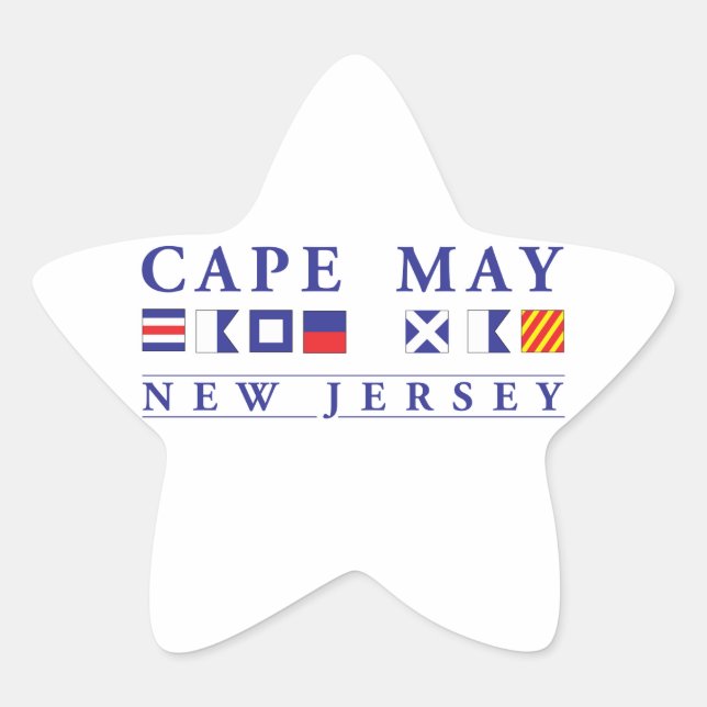 Cape May New Jersey Stern-Aufkleber (Vorderseite)