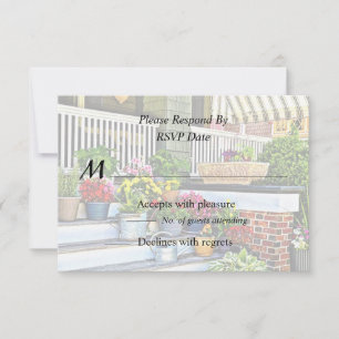 Cape May NJ - Blumen und Gießkannen auf der Verand RSVP Karte
