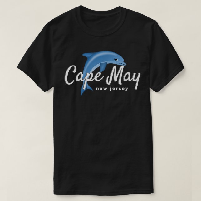 Cape May NJ , Cape May Dolphin Beach  T-Shirt (Design vorne)