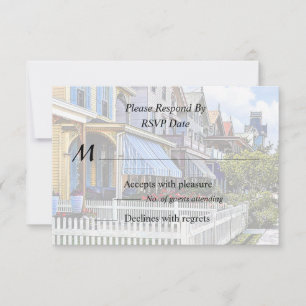 Cape May NJ - Farbige viktorianische Straße RSVP Karte