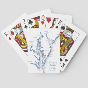 Cape May NJ Hochzeitsgeschenk zur Erinnerung Spielkarten