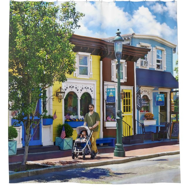 Cape May NJ – Jackson Street Cafe Duschvorhang (Vorderseite)