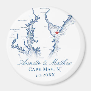 Cape May NJ Karte Hochzeitsgeschenk Andenken Magnet
