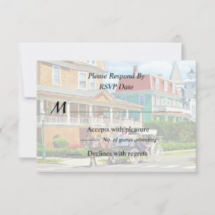 Cape May NJ Pferdekutsche RSVP Karte