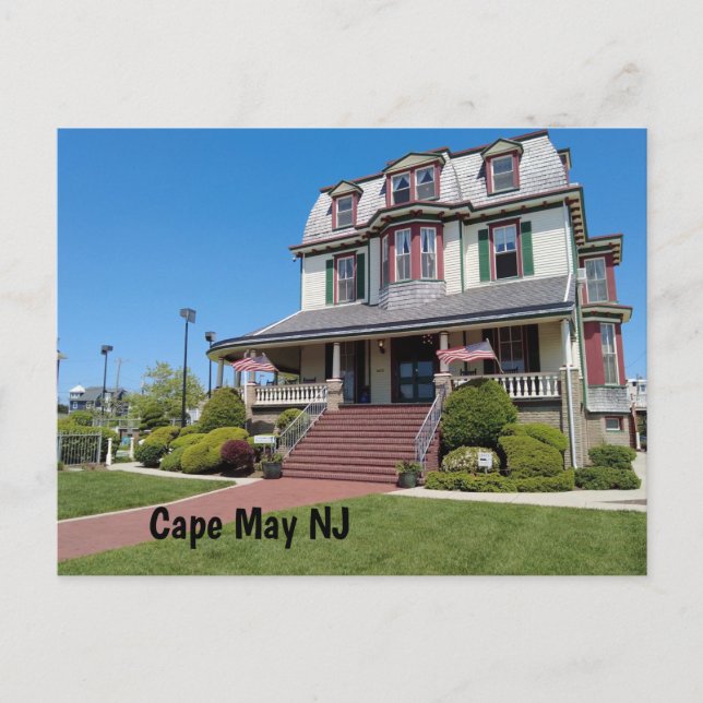 Cape May NJ Postkarte (Vorderseite)