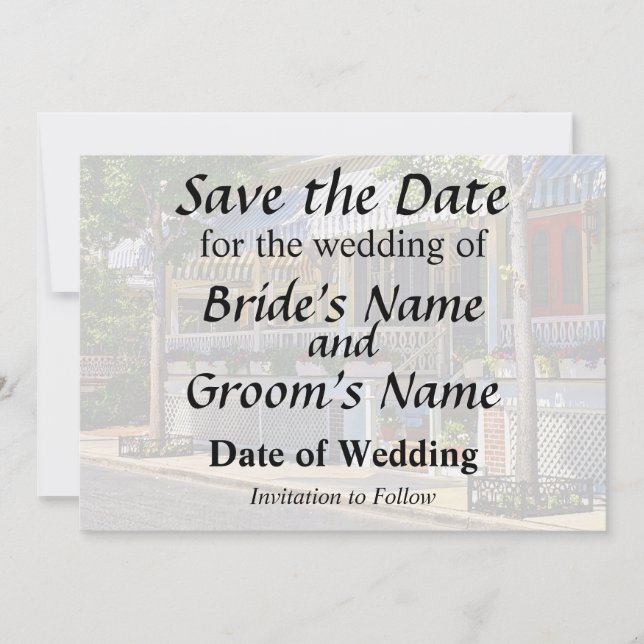 Cape May NJ – Restaurant in der Jackson Street Save The Date (Vorderseite)