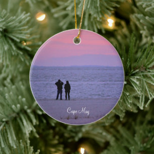 Cape May Ocean Sunset Keramik Ornament