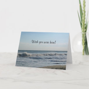 Cape May Ocean Waves Lighthouse Blank Card Karte