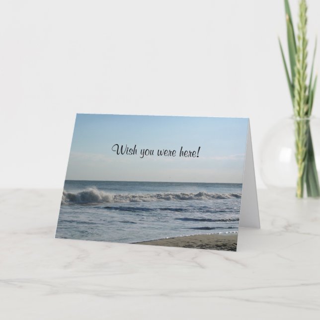 Cape May Ocean Waves Lighthouse Blank Card Karte (Vorderseite)