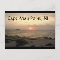 Cape May Point, NJ bei Sonnenuntergang Grußkarte