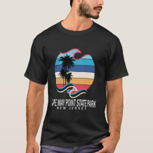 Cape May Point Staat Park New Jersey Beach Surfing T-Shirt