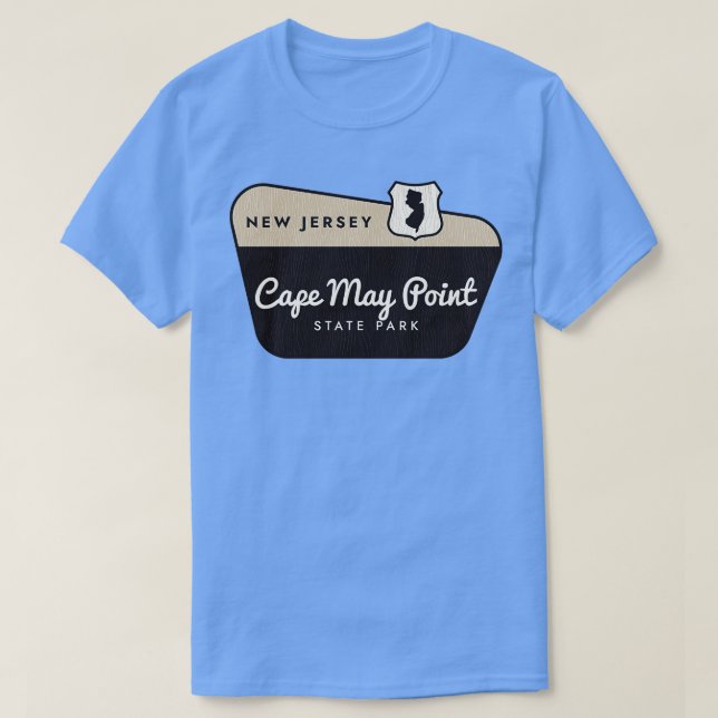 Cape May Point Staat Park New Jersey Begrüßungszei T-Shirt (Design vorne)
