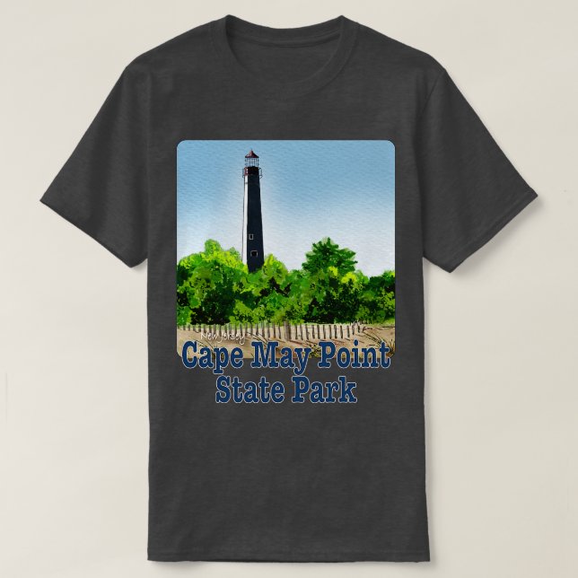 Cape May Point Staat Park New Jersey T-Shirt (Design vorne)