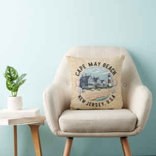 Cape May Retro-Vignette Kissen