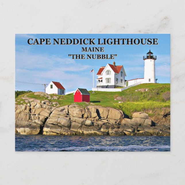 Cape Neddick Light "the Nubble", Maine Postcard Postkarte (Vorderseite)