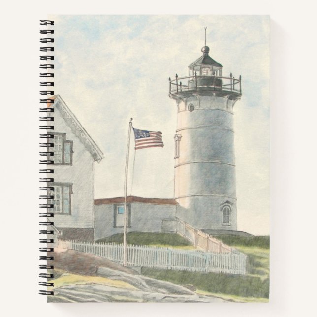 Cape Neddick Lighthouse Notizbuch (Vorderseite)